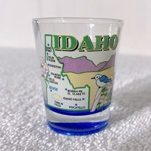 Vintage Idaho Map Souvenir Shot Glass